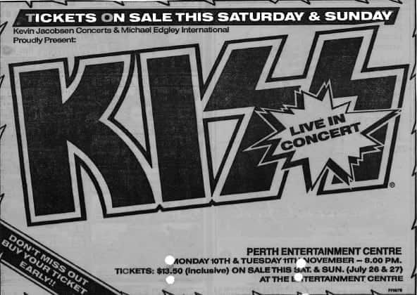 KISSさんのインスタグラム写真 - (KISSInstagram)「#KISSARMYROCKS! Dean Glenny saved this local newspaper ad from his 1st #KISS concert - #Perth, #Australia 1980.  Do you have anything from your 1st show, #KISSARMY? Show us at KISSOnline.com/letters.」9月8日 11時21分 - kissonline