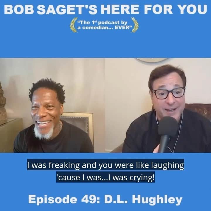 ボブ・サゲットのインスタグラム：「TODAY’S NEW PODCAST is with my friend @realdlhughley - Titled: “D.L. Hughley and Bob Discuss Health, Social Change, and Try to Somehow Find Laughs.” It’s a great conversation and I enjoyed talking with him so much. So happy he’s recovering from COVID and has so much to say. SUBSCRIBE & LISTEN at: apple.co/bobsaget @applepodcasts @itunes @applemusic @apple @studio71us @studio71uk @studio71it @studio71fr」