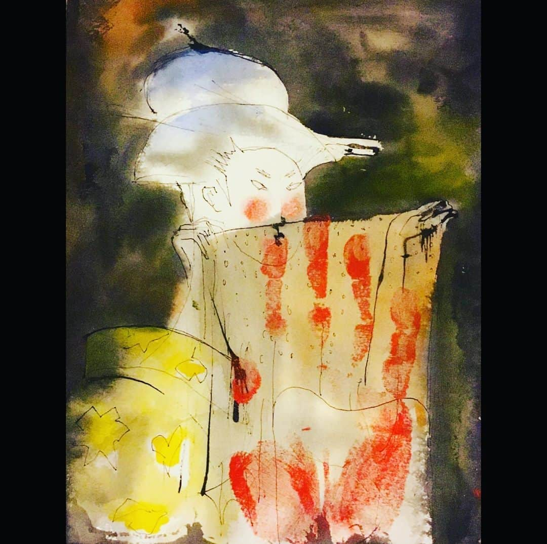 JULIEN D'YSさんのインスタグラム写真 - (JULIEN D'YSInstagram)「Empreinte de ma main 🤚#aquarelle 🇯🇵 #japan ❤️#septembre7.2020#paris」9月8日 4時12分 - juliendys