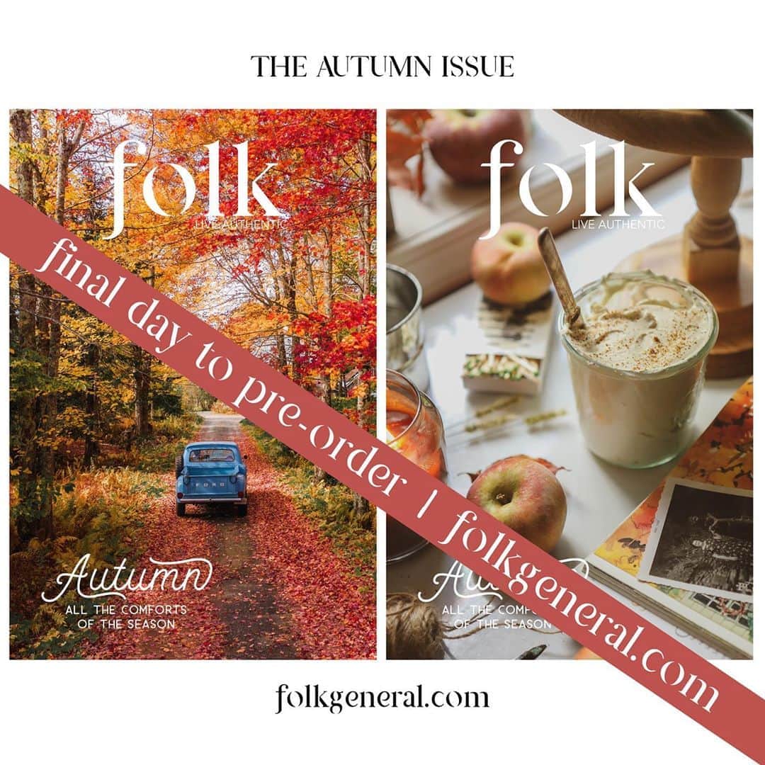 FOLKのインスタグラム：「Y’all the time is here! We are about an hour from uploading the fall issue to the printer! That means we are on schedule for a Sept 15 mail date....that also means we have to end the pre-order tonight. If you want a copy of this issue....you know you do, go to www.folkgeneral.com and snag a copy!」