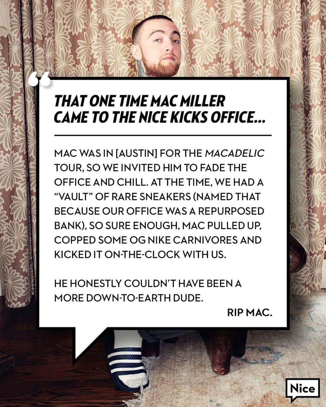 Nice Kicksさんのインスタグラム写真 - (Nice KicksInstagram)「Two years since Mac left. 🕊 #RipMacMiller」9月8日 8時41分 - nicekicks