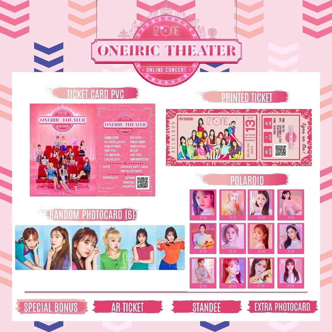 アン・ユジンさんのインスタグラム写真 - (アン・ユジンInstagram)「PROJECT IZONE ONEIRIC THEATER  IDR 80.000 DP 40K/ paket  Closed PO : 21 September 2020  🏧ALL BANK/ Shopee  💌Detail 1 Paket :  🔖1 PVC Ticket Card Bahan : PVC card doff seperti E-KTP (Tebal) 🔖1 Ticket Print Glitter 🔖6 Photocard Round random 🔖12 Polaroid  🎁Special Bonus : 🔖AR ©️Ticket 🔖Standee (Pilih member) 🔖Extra Photocard 🔖Special QR barcode Link for Izone (bisa di scan barcode tiketnya)  📢DOWNLOAD ARTIVIVE for Android via Browser to get SURPRISE in Product 🎉  Catatan : AR ticket merupakan animasi 3D ataupun video yang akan muncul setelah di scan ke produk kita.  Lets order Wizone's!  💌 Persediaan sangat Terbatas!! 💌  Tanya? Order? DM」9月8日 20時53分 - only1elonmusk