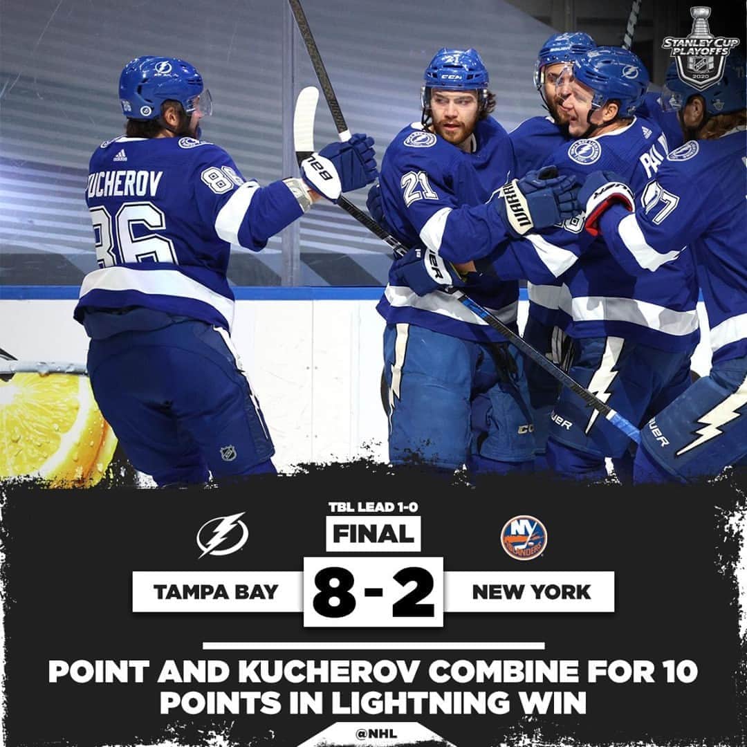 NHLさんのインスタグラム写真 - (NHLInstagram)「Can confirm that @nikitakucherov86 and Brayden Point came out SWINGING. #StanleyCup」9月8日 12時05分 - nhl