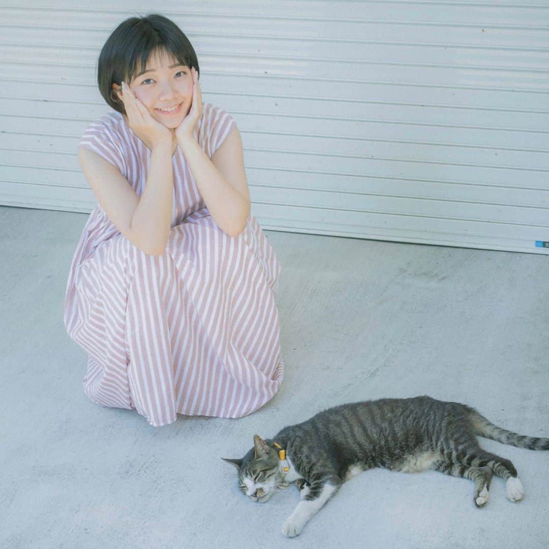 田村華子のインスタグラム：「. 9月2週目に入りましたが、まだまだ暑い日が続きますね みなさまご自愛ください  暑すぎてねこびろーん、わたしの目とろーん」