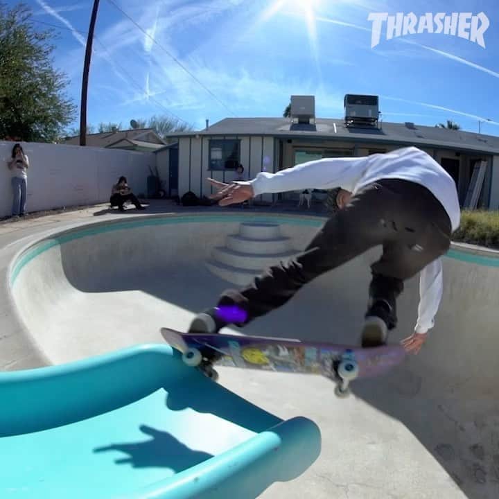 スラッシャーのインスタグラム：「👉🏾 @tristanrennie takes the OATH for @blood_wizard 🔥 Part playing on all Thrasher channels 📡 Filmed by @tweestopher」