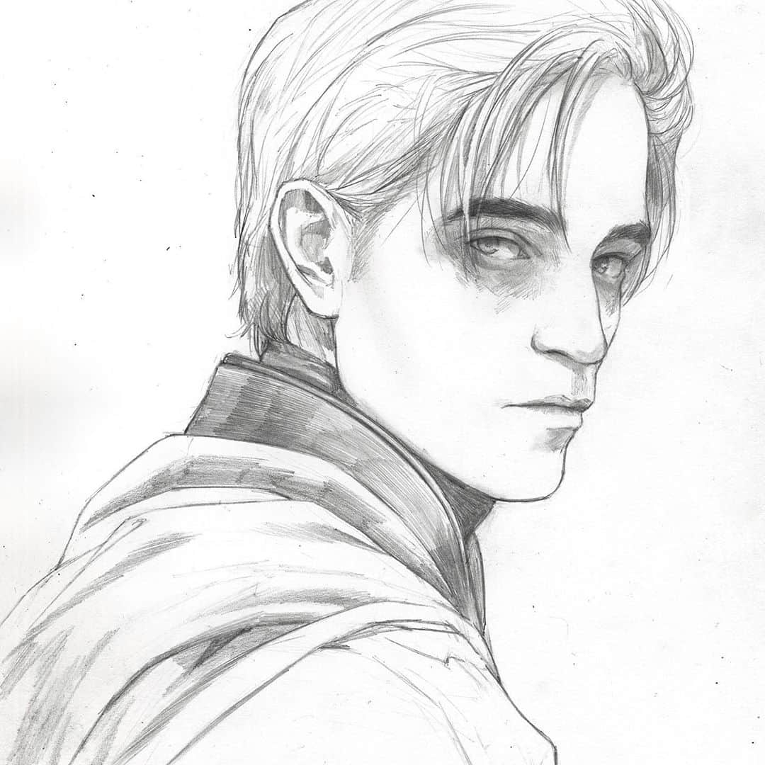 のインスタグラム：「Get well soon Robert! #rpatz #robertpattinson #battinson  #batman #art #アート #ロバートパティンソン #イラストレーション」