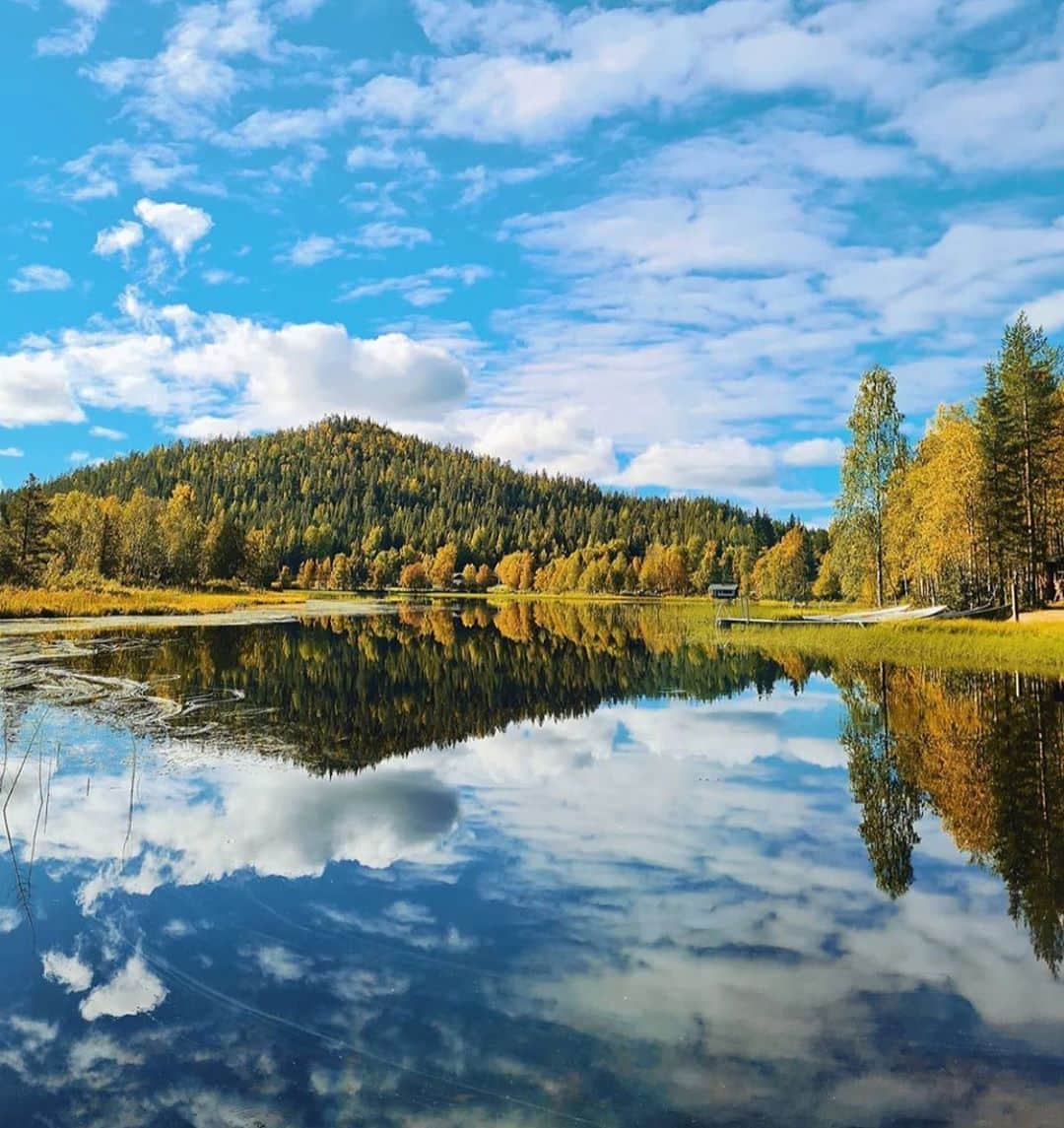 のインスタグラム：「ラップランドの秋の風景。🍂　レヴィから。 ． @maijuc さんの写真。Kiitos！」