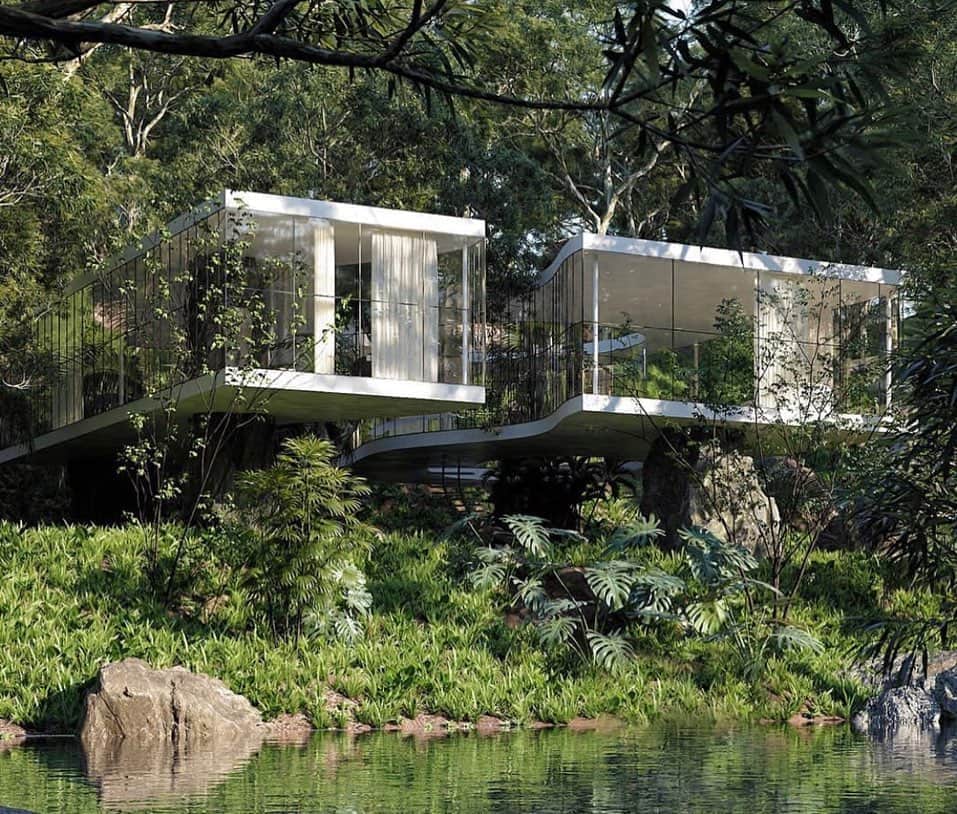ペニーレ・タイスベックさんのインスタグラム写真 - (ペニーレ・タイスベックInstagram)「I’m spending a lot of time researching on interiors for our future home and had to share this incredible dream house, that is placed by a river surrounded by palm trees called Casa Atibaia💚 A collaboration between Charlotte Taylor and Nicolas Préaud. 💚」9月8日 17時33分 - pernilleteisbaek