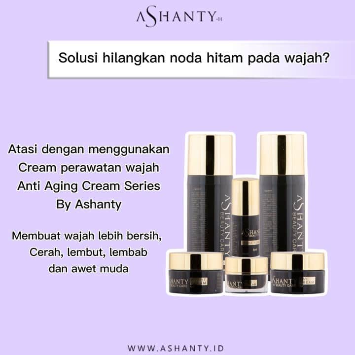 ASHANTY BEAUTY CREAM OFFICIALのインスタグラム：「Tanda penuaan dini sudah mulai muncul ? Kerutan, noda hitam, garis halus, pori - pori besar ? Tidak perlu khawatir ladies, atasi dengan cream perawatan wajah dari @ashantyid 🌸  Anti Aging Cream series mampu mencegah timbulnya penuaan dini pada kulit wajah dan membuat wajah lebih bersih, cerah alami, lembut, lembab, kencang dan kenyal ✨  _________________________________ Informasi dan pemesanan : WA: 081293823950 WA: 085781140354 WA: 081287388885 WA: 087778489900 FAST RESPONS CLICK LINK yang ada di Bio IG @ashantyid  _________________________________ #ashantybeautycosmetics #beauty #cosmetics #brandlocal #kosmetikhalal #makeup #kosmetikartis #ashanty #thehermansyah #beautyvlogger #jualkosmetikmurah #kosmetikmahal #kosmetikbagus #ashantyid #keluargaasix #ashantyhermansyah #mua」