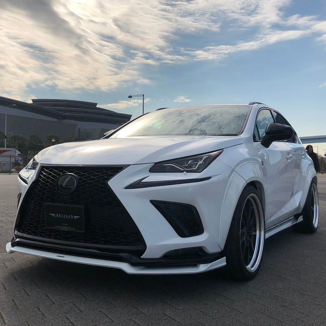 のインスタグラム：「Lexus NX300 Fsport Artisanspirits/// Sportsline blacklabel www.artisanspirits.co.jp #artisanspirits #artisan #lexus #lexusnx #lexusnx300 #lexusnxfsport #nx #nxfsport #bodykit #blacklabel #yokohamatire #suv #japan #jp #blitz #evasivemotorsports #ravspecjdm #butlertire #jworksunlimited #premierautowerkz #suvproject #kanooperformance #car_life_staff  #トラウム #車庫小舗 #nigeljdmparts #advanced_auto_performance  #mr__lexus #jackspna #ottoautoservice」