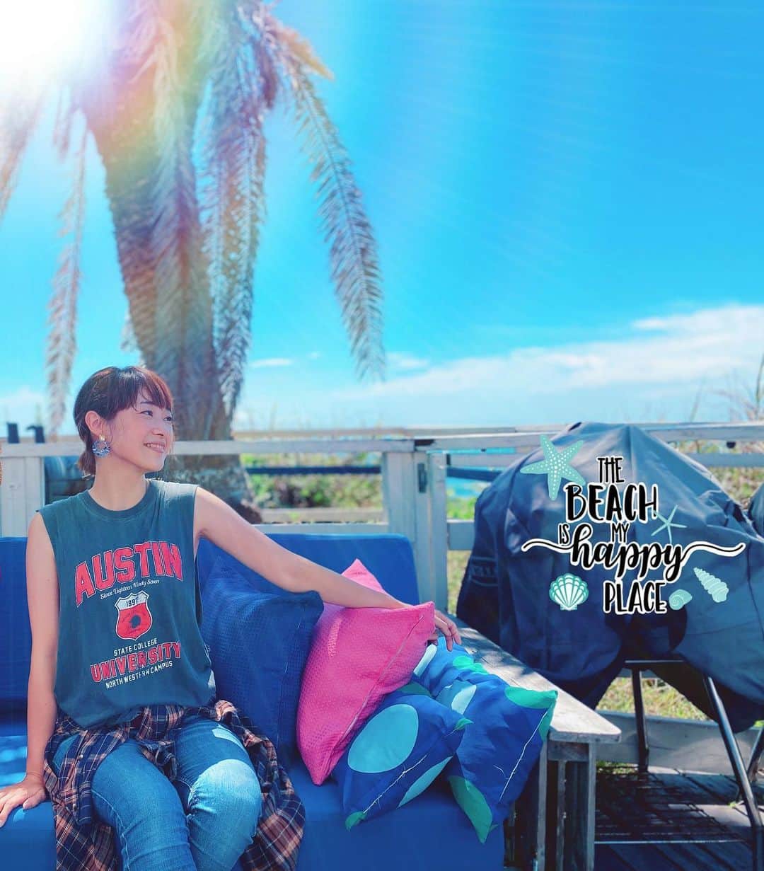 寺崎裕香のインスタグラム：「海〜🏖  少しの時間でしたが。  最後の夏を堪能してきました。  気持ち良かったぁ。  海が好きだぁー」