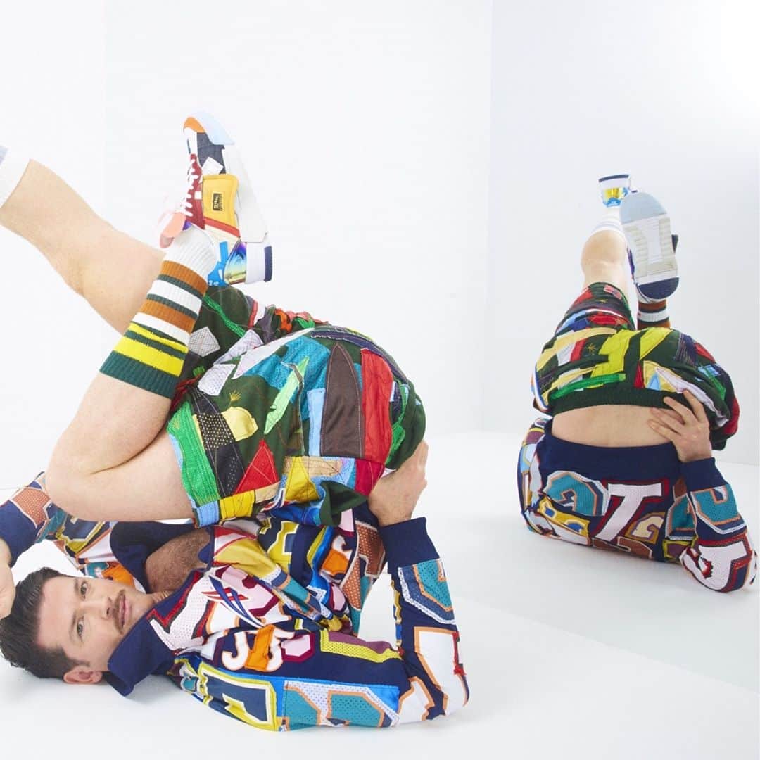 のインスタグラム：「Onitsuka Tiger AW20 collection directed by @andrea_pompilio, features items made in collaboration with NYC-based artist @briankennny .  Pop culture is expressed through exciting patchwork and color-blocked pieces, to give a playful touch to the urban sporty style. #OnitsukaTiger  #AW20」