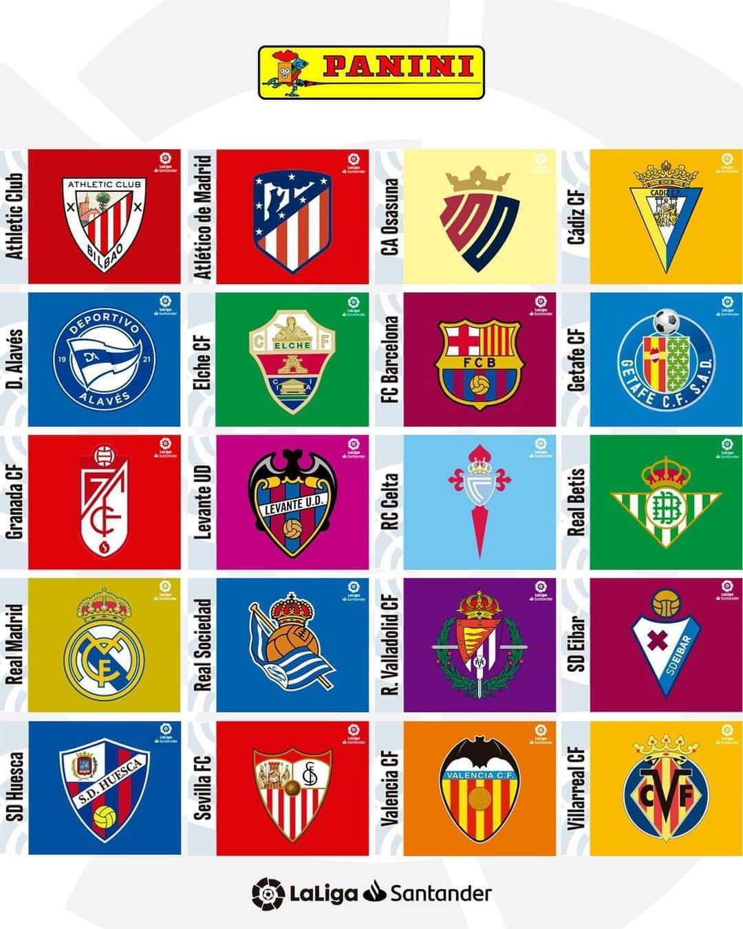 LFPさんのインスタグラム写真 - (LFPInstagram)「From 1⃣ to 🔟 ... How much do you want to see YOUR TEAM this season in #LaLigaSantander?  Del 1⃣ al 🔟... ¿Cuántas ganas tienes de ver a TU EQUIPO esta temporada en #LaLiga Santander?  🌟 @paninicromos 🌟  #Athletic #Atleti #Osasuna #Cádiz #Alavés #Elche #Barça #Getafe #Granada #Levante #Celta #RealBetis #RealMadrid #RealSociedad #RealValladolid #Eibar #Huesca #SevillaFC #Valencia #Villarreal #Football」9月8日 23時06分 - laliga