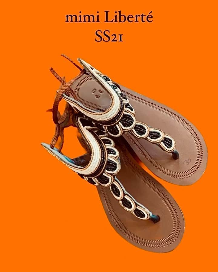 のインスタグラム：「mimi Liberté SS21   September 29th-October 9th  presented physically at our Michel Klein Paris Paris showroom  and digital through Joor with Zoom appointments available upon request infos @fct.fashion #mimiliberté #michelklein #online #SS21  #PFW  #sandals #embroidery #massai  backoffice@michel-klein.com」