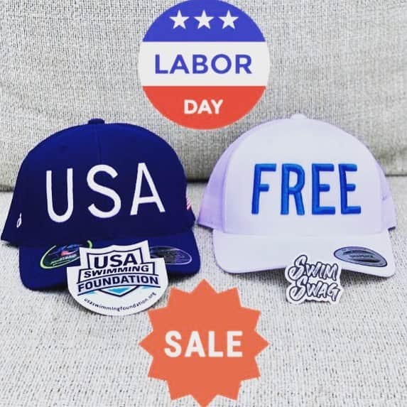 のインスタグラム：「FINAL FEW HOURS of our @swimswag.store Labor Day Sale! Hats, phone cases, and even our webinar are all on sale!!! Comment below and let us know what else you guys would like to see in the store! We want to make it perfect for you!!!❤️」