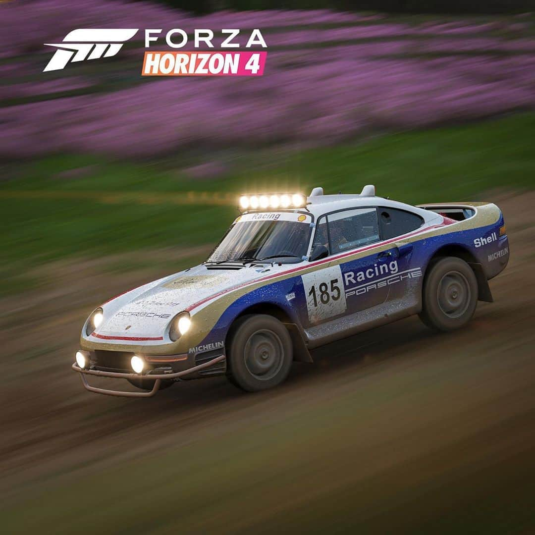 Porscheさんのインスタグラム写真 - (PorscheInstagram)「Rally towards victory - the #185 Porsche 959 can be yours as a part of the @forzahorizonofficial 4 Any Terrain Car Pack.   #ForzaHorizon4」9月9日 1時01分 - porsche