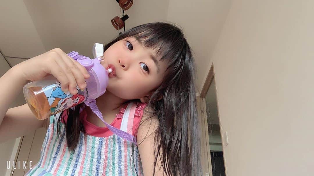 菊地由美のインスタグラム：「* iPhoneに 勝手に 収められている 自撮り写真たち… これらは 私が 横で 爆睡している時に 暇を持て余し (充実してるしw) selfie を していたらしい… 恐るべき このひとつとて ポージングがかぶってないこと…！ . 母的に 1枚目から2枚目への躍動感と 3枚目の敬礼？ポーズと 5,6枚目のネコポーズ 8.9枚目の どこで覚えた 悩殺系 と ラストの やり切った感 出てる表情が おススメです👧🏻👩🏻‍🍳🙏 . #爆笑していただけましたら幸いです #おんなのこって鏡と写真が大好き過ぎ😂 #水筒という小道具をフル活用 #あとは全て出し切る！ #yumiandmusume#めーちゃん4歳」