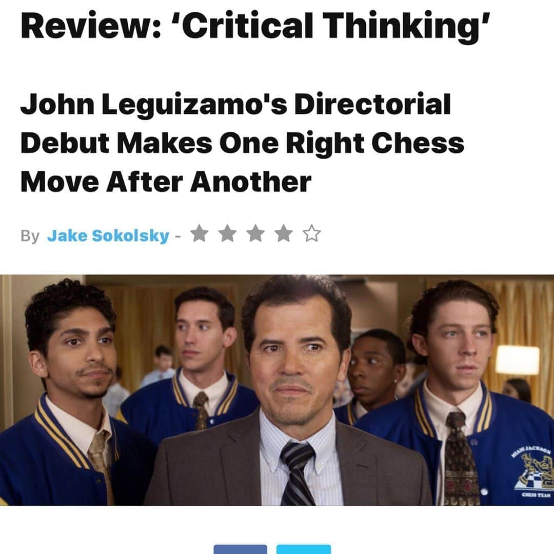 ジョン・レグイザモさんのインスタグラム写真 - (ジョン・レグイザモInstagram)「Another rave review!  What?! Yeah! #criticalthinking the little movie that could!」9月9日 1時33分 - johnleguizamo