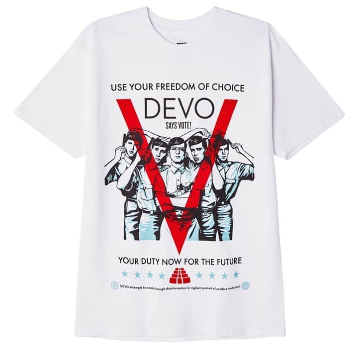 Shepard Faireyさんのインスタグラム写真 - (Shepard FaireyInstagram)「LIVE AT 10AM PDT TODAY: In conjunction with the release of the DEVO Vote! print, @obeyclothing will be offering a limited release T-shirt, exclusive to obeyclothing.com (link in bio). This will fall under our OBEY Awareness, with the profits being donated to @risefreeorg to get out the student vote! Thanks for caring.⁠ ⁠ #devo #obeyclothing #obeyawareness #shepardfairey #obey #obeygiant」9月9日 1時55分 - obeygiant