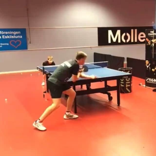 のインスタグラム：「💪🏼🇸🇪 #TrainLikeAPro #PositiveVibesOnly   #Repost @davidbjorkryd  . . . Thanks for an amazing lesson yesterday @moregardhtruls  🙏🌟You’re are a great player but also a very kind and helpful person. 🏓🇸🇪 @stigatabletennis」