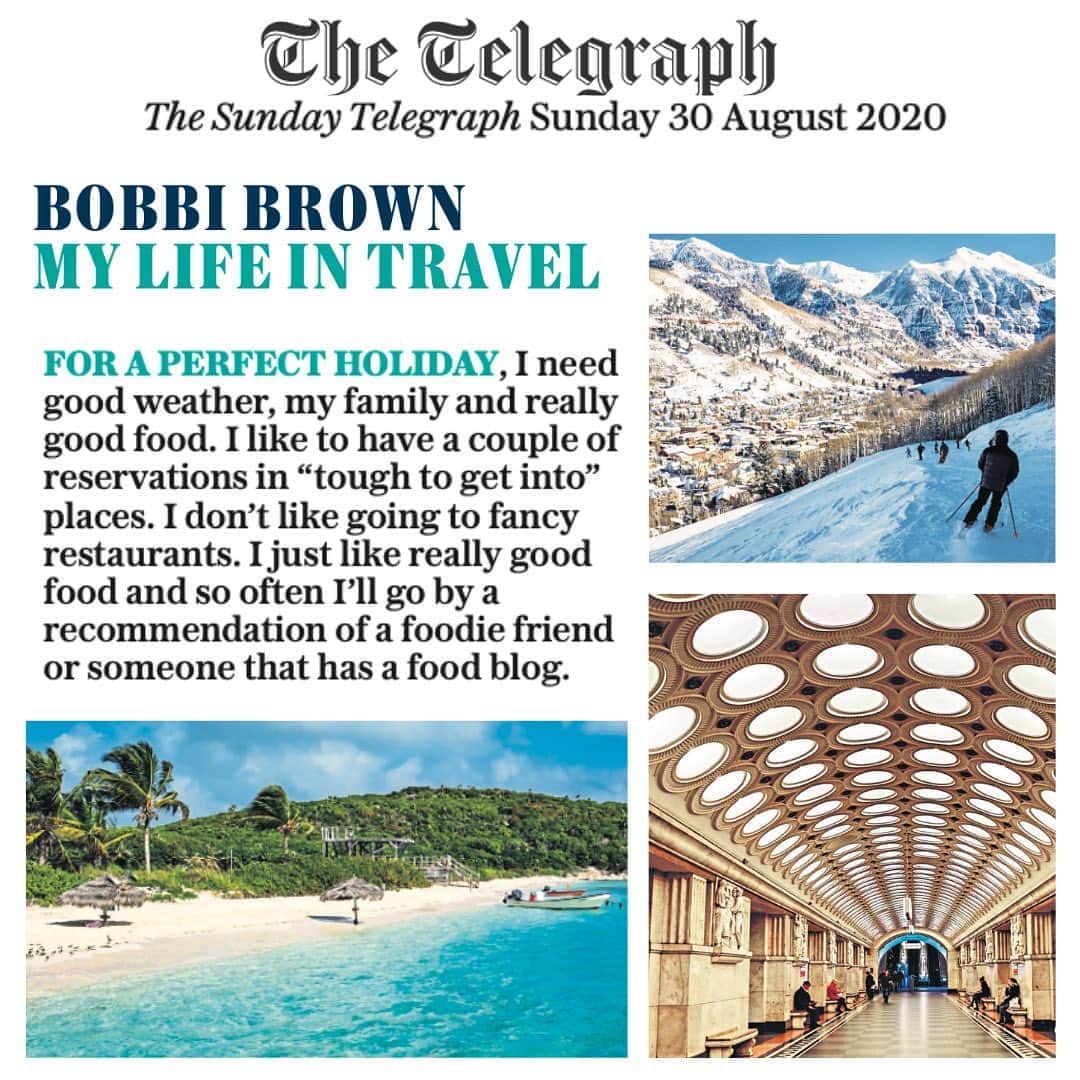 ボビー・ブラウンのインスタグラム：「Cannot wait to travel! UK or Paris? Thanks for asking @telegraph.」