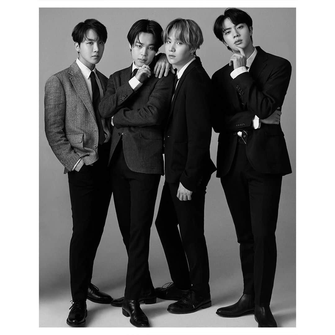 Polo Ralph Laurenさんのインスタグラム写真 - (Polo Ralph LaurenInstagram)「@BTS.BigHitOfficial members redefine classic menswear from #PoloRalphLauren in the October 2020 cover story of #GQJapan.  #JHope wearing the RL67 Herringbone Jacket, #Suga dressed in a classic sport coat, #RM sporting the Twill Walking Coat, #Jimin wearing the Twill Sport Coat, and #Jin styled in the Knit Mesh Sport Coat.   #PoloRLStyle #RLEditorials #BTS #방탄소년단」9月9日 4時02分 - poloralphlauren