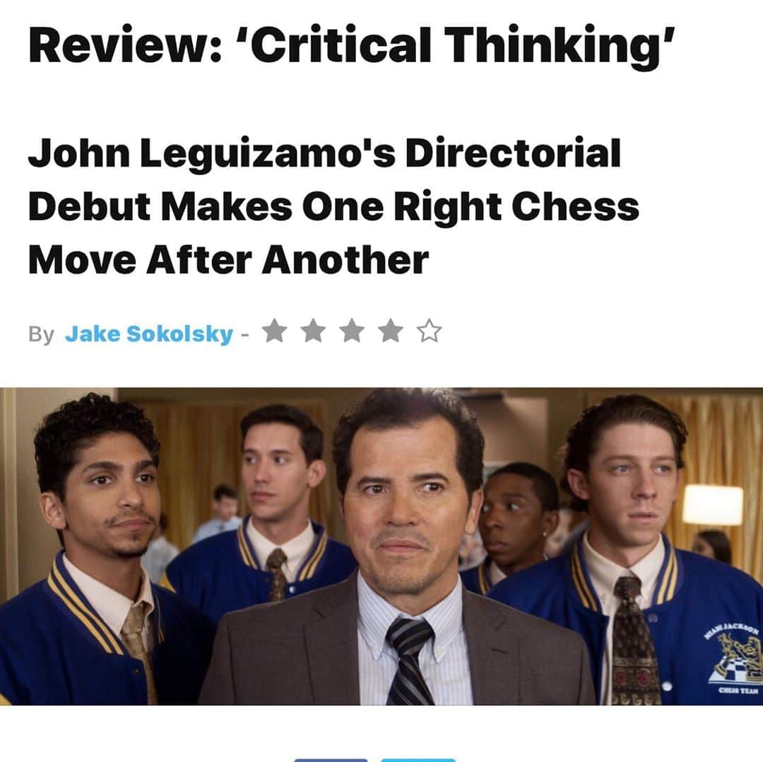 ジョン・レグイザモさんのインスタグラム写真 - (ジョン・レグイザモInstagram)「@aarp critic’s pick! That’s what I am talking about!  #criticalthinking movie! : Critic’s Pick and 5 out of 5 stars review, “The Best Movies to Watch at Home This Week” by Tim Appelo」9月9日 4時18分 - johnleguizamo