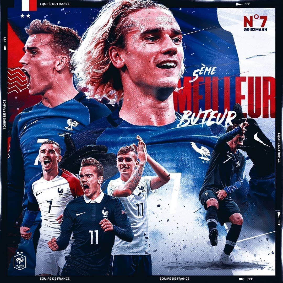 サッカー フランス代表チームさんのインスタグラム写真 - (サッカー フランス代表チームInstagram)「@antogriezmann égalise et devient le 5ème meilleur buteur de l'histoire de l'Equipe de France ! 🙌 #FRACRO #FiersdetreBleus 🇫🇷1-1🇭🇷」9月9日 4時30分 - equipedefrance