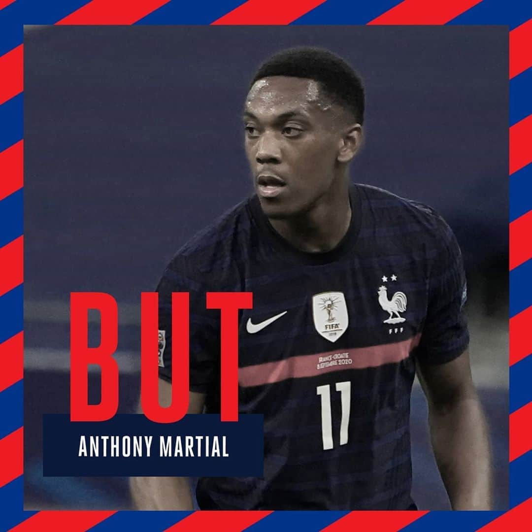 サッカー フランス代表チームさんのインスタグラム写真 - (サッカー フランス代表チームInstagram)「@martial_9 marque à son tour et permet à la France de mener 2-1 💪🇨🇵 #FiersdetreBleus」9月9日 4時41分 - equipedefrance