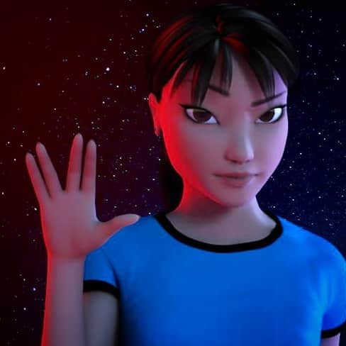 Ami Yamato（ヤマトアミ）のインスタグラム：「"Live long, prosper, and wear a mask in public" - Spock Happy #StarTrekDay 🖖 . . . . #startrek #spock #startrektos #leonardnimoy #mrspock #vulcan #scifi #anime #space #girls #enterprise #llap」