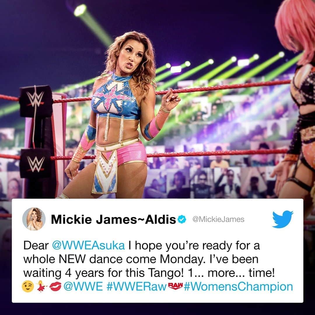 WWEさんのインスタグラム写真 - (WWEInstagram)「@themickiejames is ready for @wwe_asuka」9月9日 7時00分 - wwe
