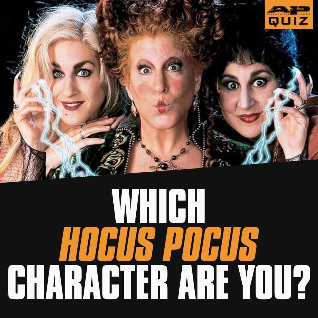 Alternative Pressさんのインスタグラム写真 - (Alternative PressInstagram)「QUIZ: It’s just a bunch of hocus pocus—see if you’re one of the Sanderson sisters or just a mere mortal⁠ LINK IN BIO⁠ .⁠ .⁠ .⁠ #hocuspocus #hocuspocusmovie #hocuspocussandersonsisters #sandersonsisters #halloween #halloweenmovies #halloweenfilms #halloweentime #halloweenseason #spooky #spookyseason #spookytime #altpress #alternativepress」9月9日 8時30分 - altpress
