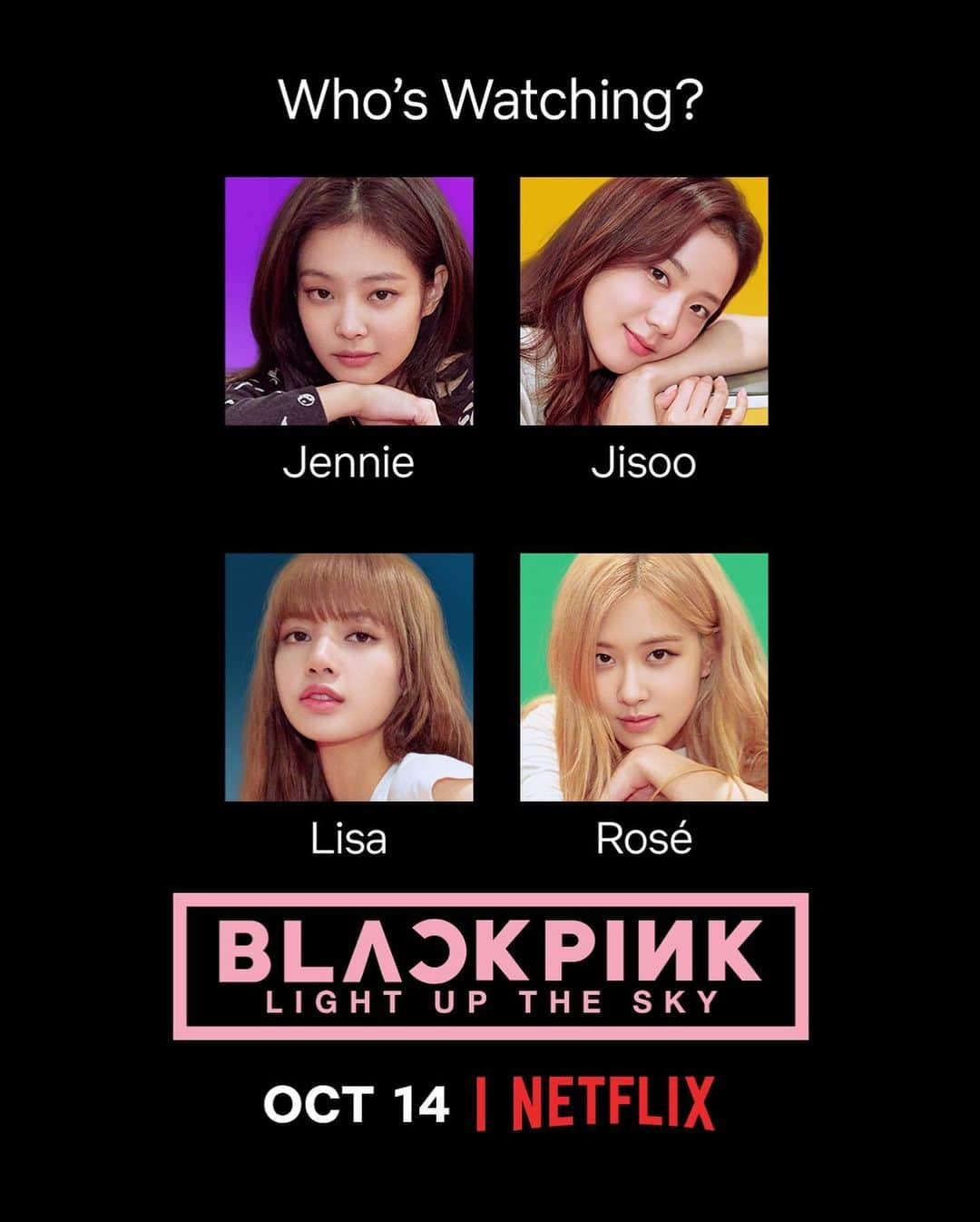 BLACKPINKさんのインスタグラム写真 - (BLACKPINKInstagram)「BLACKPINK: Light Up the Sky and BLACKPINK profile icons launch globally on @Netflix October 14 . #BLACKPINK #블랙핑크 #Netflix #YG」9月9日 9時05分 - blackpinkofficial