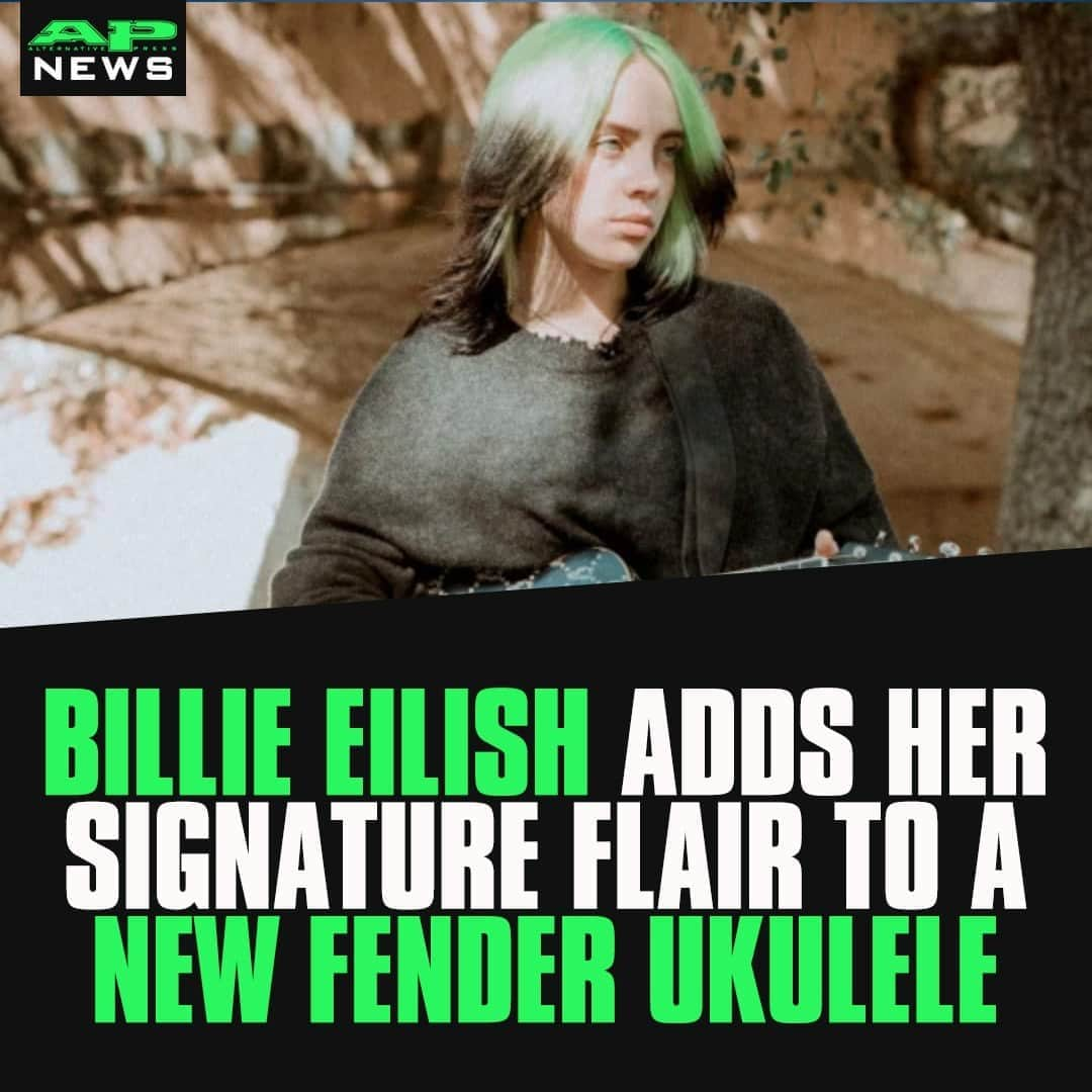 Alternative Pressさんのインスタグラム写真 - (Alternative PressInstagram)「@billieeilish has designed a signature @Fender ukulele fit for a pop star⁠ LINK IN BIO⁠ .⁠ .⁠ .⁠ #billieeilish #billieeilishfender #billieeilishukulele #fender #fenderukulele #signaturefender #altpress #alternativepress」9月9日 10時30分 - altpress