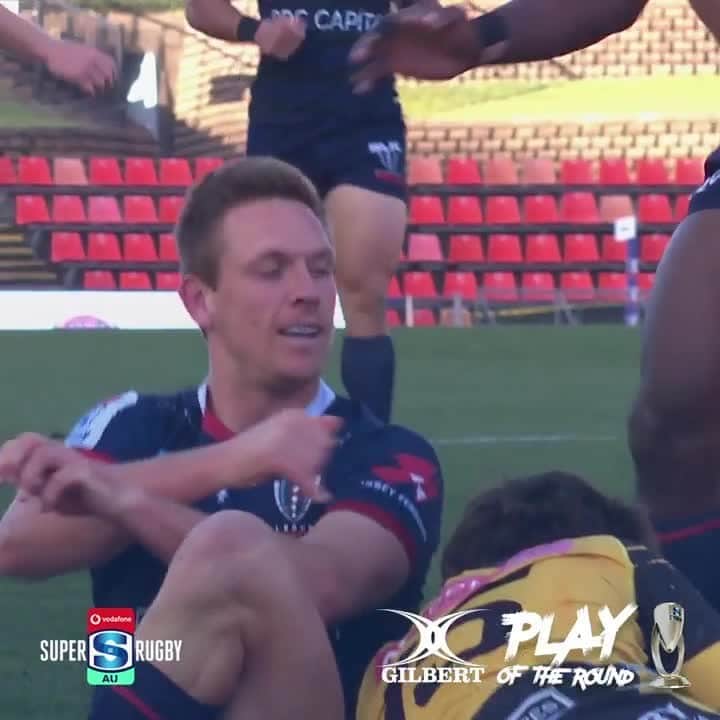 のインスタグラム：「😲 The @melbournerebels with a cracker of a try for this week’s @gilbert_union Play of the Round! #SuperRugbyAU」
