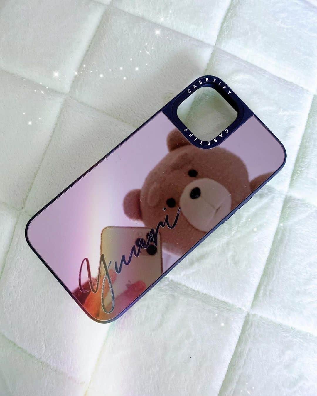 YU-RIのインスタグラム：「📱🍎*゜ @CASETiFY @CASETiFY_jp さん New💓iPhoneケース(* ˘ ³˘)♡*  ミラーめっちゃいい感じ💕 Tedのぞかせてみたʕ•ﻌ•ʔฅ笑  ちょっとリップ塗りたい時とか使えそう💄💋  #CASETiFY #CASETiFYミラーケース  #StateYourCase #iPhoneケース #iPhone11pro #iPhone11proケース #ミラーケース#スマホ#スマホケース #ポーチの中身#カバンの中身#バッグの中身」