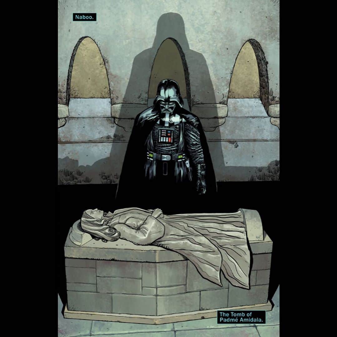 スター・ウォーズさんのインスタグラム写真 - (スター・ウォーズInstagram)「For Darth Vader, it has all led to this.   The former Anakin Skywalker discovers the final resting place of of Padmé Amidala in this first look at @Marvel’s Darth Vader #5, arriving September 16.」9月9日 23時38分 - starwars