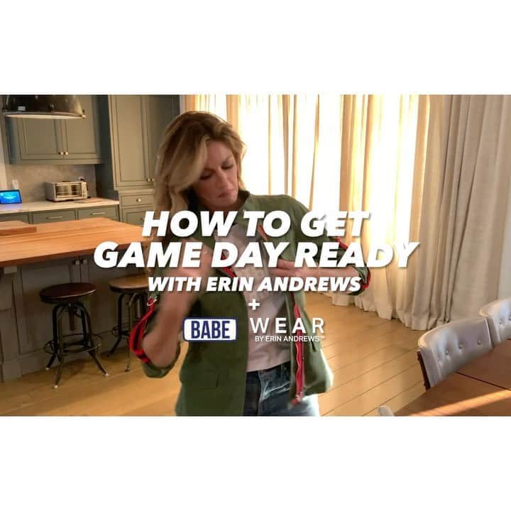 エリン・アンドリューズのインスタグラム：「Who’s ready for kick-off tomorrow? My gameday prep is basically football, @wearbyea, BABE wine and these candles from @drinkbabe. Feels like the stadium. But it’s your couch. 😉 #babepartner」