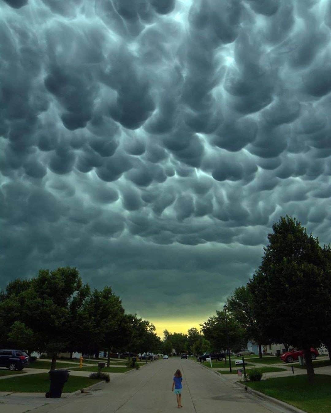 Discover Earthさんのインスタグラム写真 - (Discover EarthInstagram)「Do you know what are those clouds called ?  "☁️Mammatus clouds are some of the most unusual and distinctive clouds formations with a series of bulges or pouches emerging from the base of a cloud. The shape of mammatus formations can vary widely; from the classic protruding shape, to a more elongated tube hanging from the cloud above. Which is most impressive? Photos by: 1. @beautyandruin  2. @jay_a_daley  3. @iwata77  4. @homegroenphotography  5. @bokovoyphotography  6. @photography_worldexplore  7. @tungstene_  8. @theoriginalajaxjones "  ☁️ #discoverthesky with @wonderlustcollective   #mammatusclouds #clouds #sky」9月10日 0時30分 - discoverearth