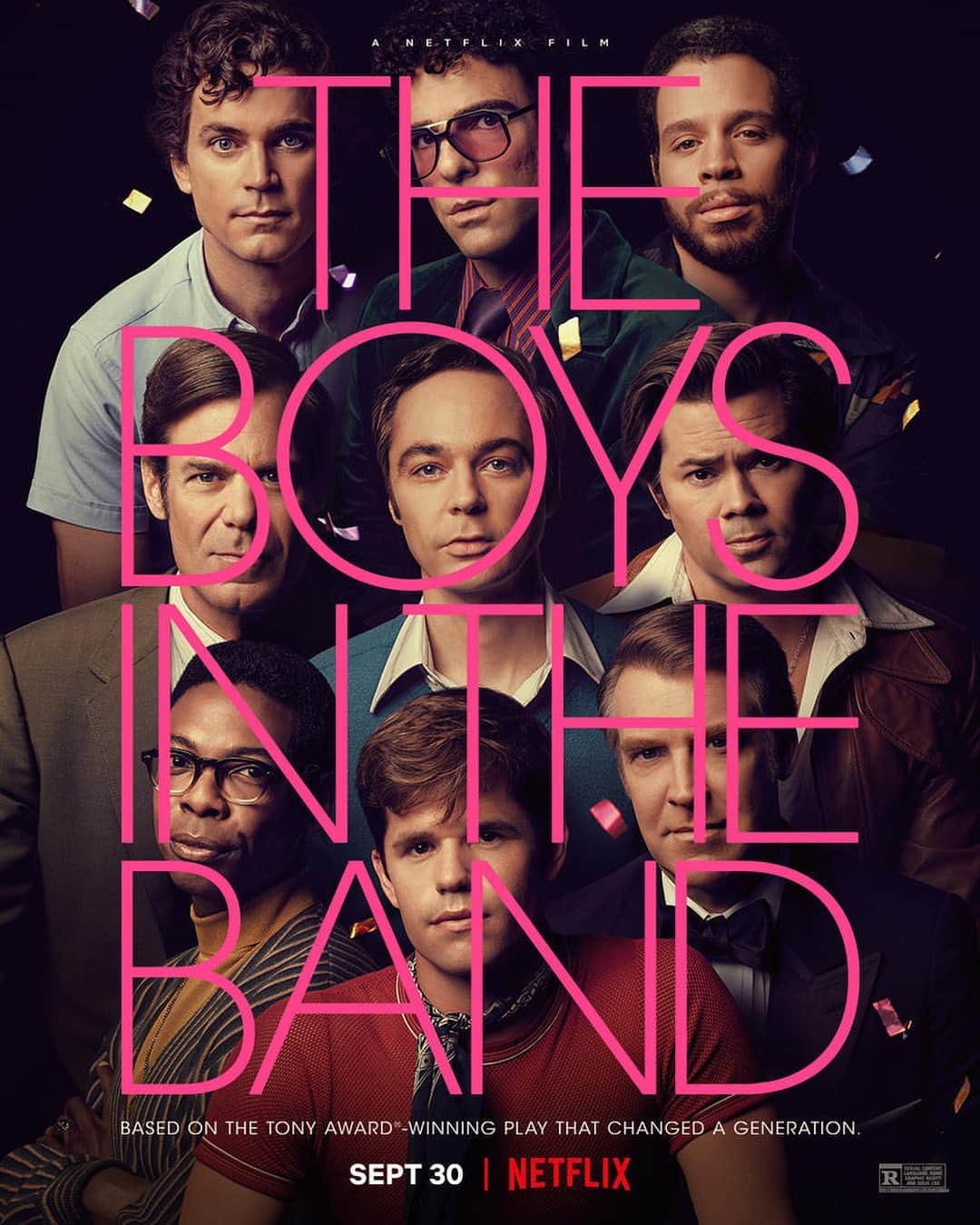 ザカリー・クイントのインスタグラム：「the honor of your presence is requested at our party. THE BOYS IN THE BAND premieres globally on @netflixfilm on 9/30/20... be there!」