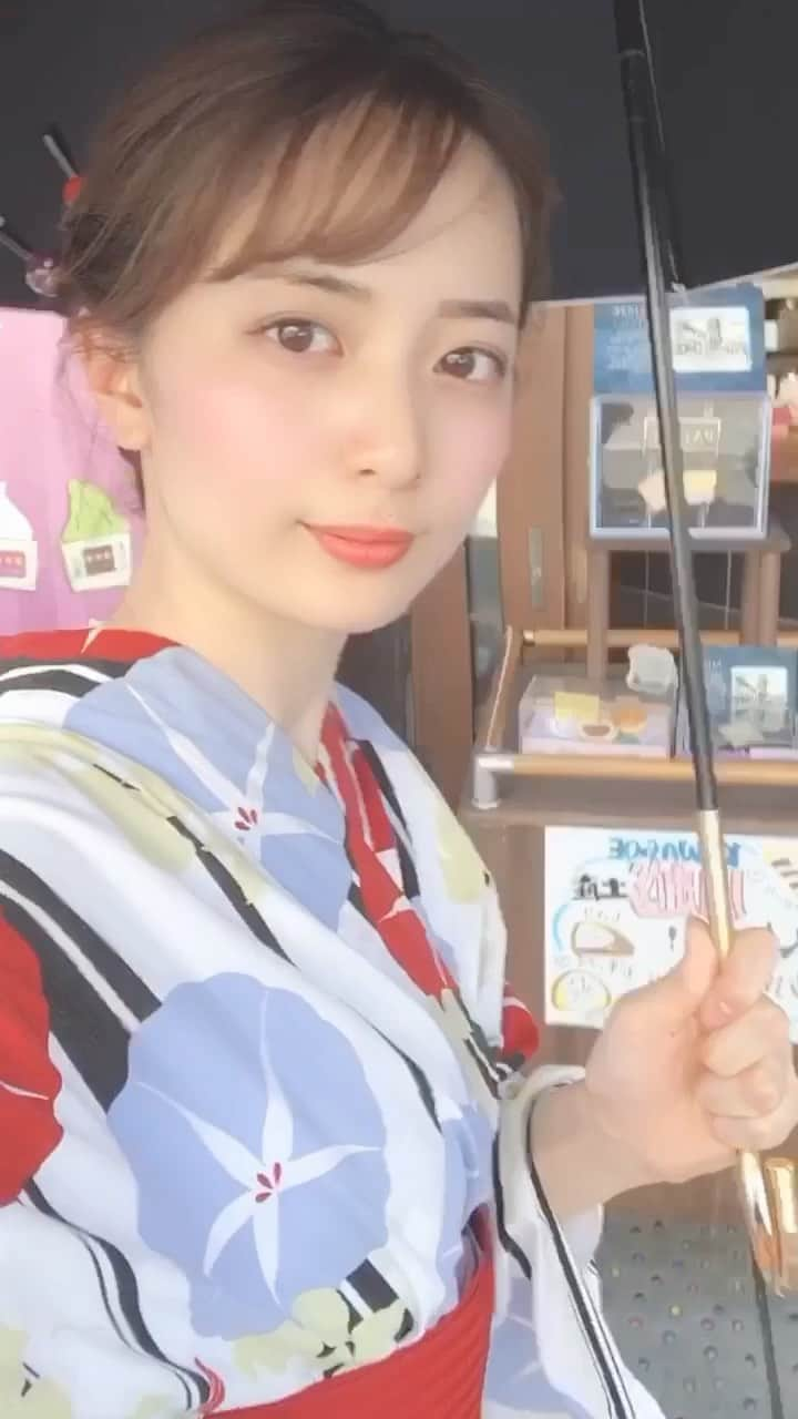 農海姫夏のインスタグラム：「初めてのリール🎬 川越行った時の浴衣動画😳」