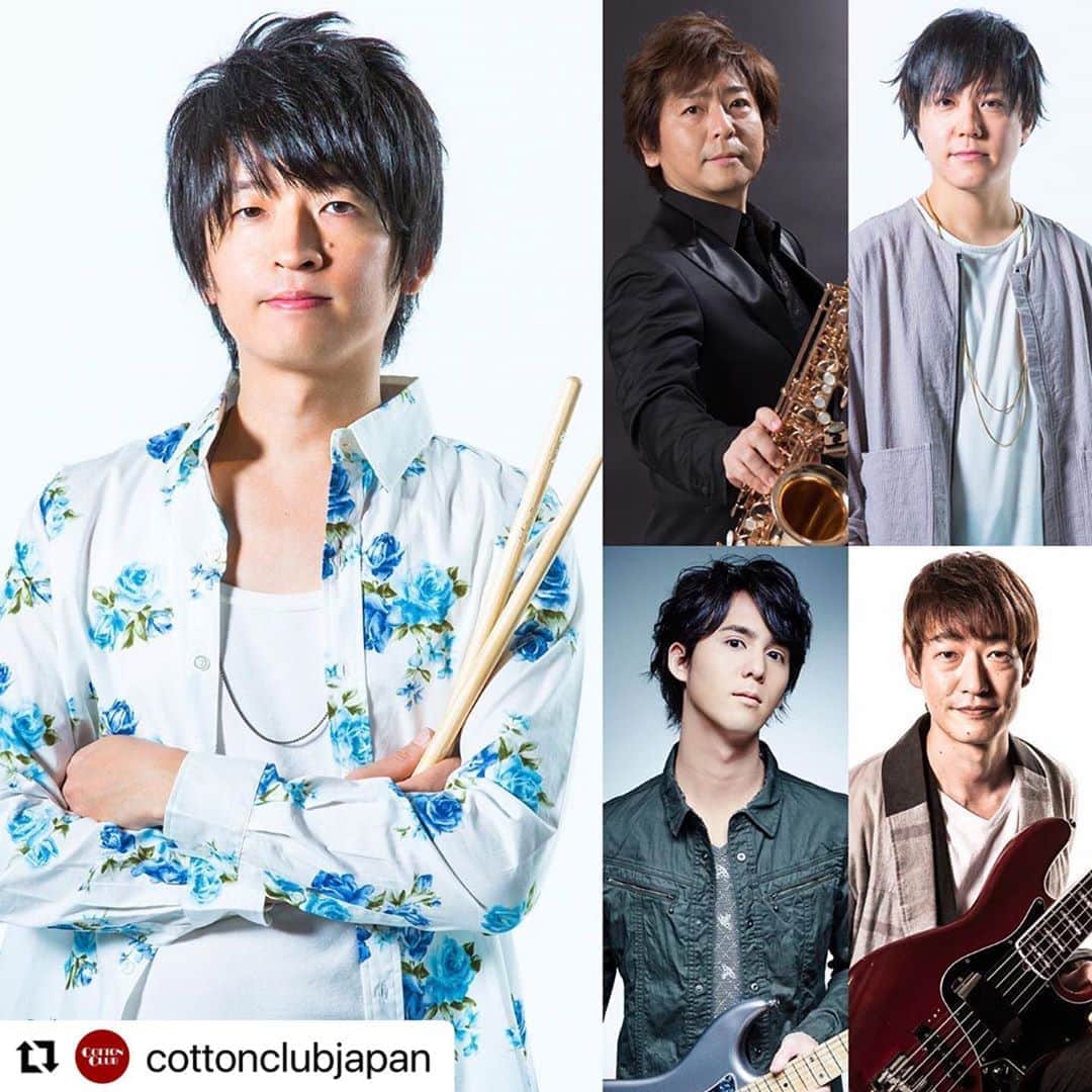 坂東慧のインスタグラム：「久しぶりにやります！！ #Repost @cottonclubjapan with @make_repost ・・・ 【新規公演決定！】T-SQUAREのドラマーによるソロ・プロジェクト！鉄壁メンバーと繰り広げるエネルギッシュな最新ステージ  坂東慧 BANDOBAND (10.24.sat)   @bandohsatoshi  @miyazakitakahiro @akito_shirai @comochaan @shingobass」