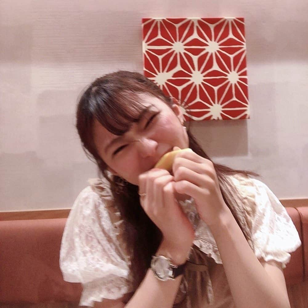 横道侑里さんのインスタグラム写真 - (横道侑里Instagram)「タラコスパゲッティ専門店気になっててやっと行けたよー！！ メーーっちゃ美味しかった。。。 フルーツ大好きな私はちゃんと、レモンまで食べ切るのよ！笑笑」9月9日 18時23分 - sideroad615