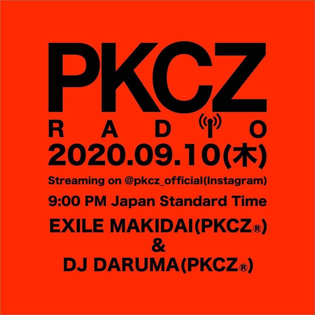 DJ DARUMAのインスタグラム：「OH家！が新番組''PKCZ RADIO''として リニューアル🙏🏻🔥 質問などもドシドシ受付て おりますので 皆様ご参加宜しくお願いします😘✨」