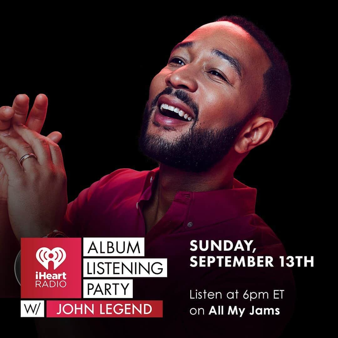 ジョン・レジェンドさんのインスタグラム写真 - (ジョン・レジェンドInstagram)「My @iHeartRadio Album Listening Party is happening on September 13th across the airwaves at 6pm ET. Link in bio to tune in.」9月10日 1時04分 - johnlegend