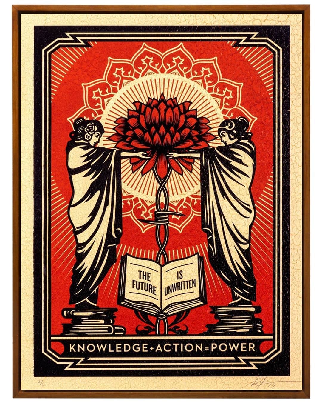 Shepard Faireyのインスタグラム：「KNOWLEDGE + ACTION= POWER is a selection of my works that explores the themes of inequality, justice, and historical accountability. When a system fails the people and injustices must be addressed, taking action and protesting for a solution is nothing short of patriotic. These works aim to serve as a visual metaphor for hope in the unwritten future. A portion of the proceeds from the sales of these works will go to @eji_org and @blackartistfund as a donation. Check the link in bio to view the available works through @subliminalprojects, on @artsy!」