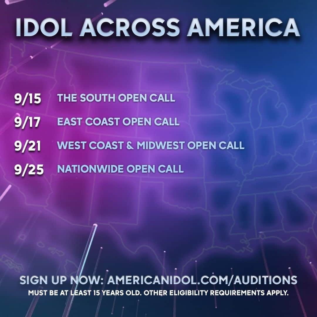American Idolさんのインスタグラム写真 - (American IdolInstagram)「Let's gooooo! 💫 Audition online TODAY from Massachusetts, Vermont or North Carolina!   It's not too late to sign up at AmericanIdol.com/Auditions to sing for a producer today OR during one of our upcoming Open Calls. Good luck... and we'll see you on Zoom!  #TheNextIdol #IdolAcrossAmerica #AmericanIdol」9月9日 21時00分 - americanidol