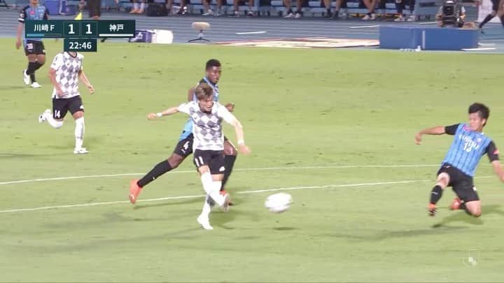 のインスタグラム：「本日同点弾を決めた古橋選手のゴールです。⚽  The goal from @Kyogo_Furuhashi which leveled the match in the first half. ⚽  #vissel #visselkobe #ヴィッセル #ヴィッセル神戸 #Kobe #神戸 #WeAreKobe #KobeForeverForward #一致団結 #JLeague #Jリーグ #DAZN」