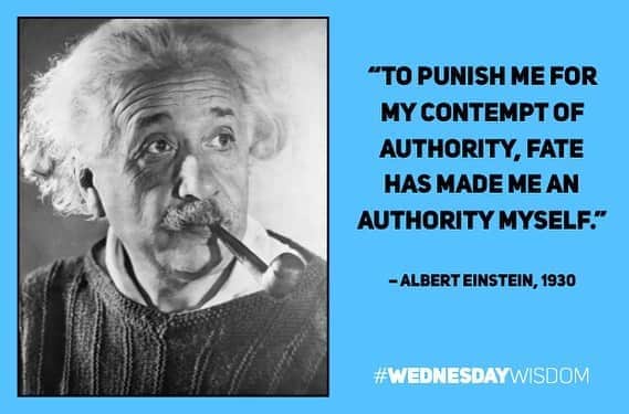 アルベルト・アインシュタインさんのインスタグラム写真 - (アルベルト・アインシュタインInstagram)「#WednesdayWisdom: “To punish me for my contempt of authority, fate has made me an authority myself.” – Albert Einstein, 1930」9月9日 22時16分 - alberteinstein