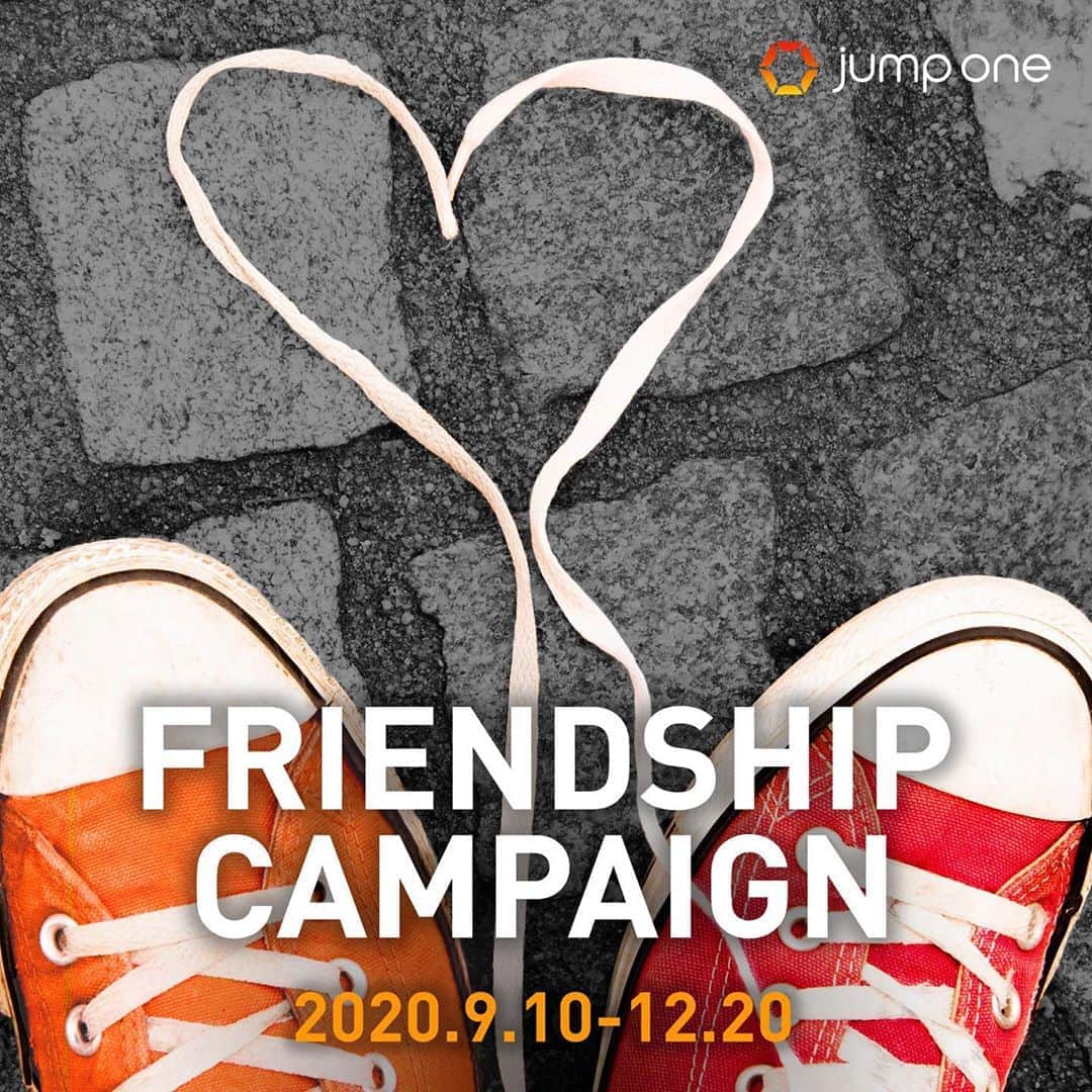 jump one（ジャンプワン）さんのインスタグラム写真 - (jump one（ジャンプワン）Instagram)「【 FRIENDSHIP CAMPAIGN実施!! 】 . 本日から jump one 全店で『FRIENDSHIP CAMPAIGN』を実施いたします。 jump oneの世界観を、ご友人やご家族と一緒に楽しみませんか？ . 【期間】 2020/9/10(Thu)〜2020/12/20(Sun) . 【内容】 キャンペーン期間中にご友人・ご家族が入会された場合、紹介者様にはGIFTと交換できる「STAMP CARD」をお渡しいたします。GIFTはスタンプ数に応じて、さまざまな特典をご用意しております！ . . ◆紹介者様（既存会員様） フロントにある「FRIENDSHIP CAMPAIGN」の紹介カードに、紹介者様（既存会員様）が必要事項をご記入の上、ご友人・ご家族にお渡しください。  . ◆入会者様（ご新規様） キャンペーン期間中、紹介カードに記載されたクーポンコードを入力することでトライアルレッスンが2,000OFFで受講可能です。（WEB決済限定） 受け取った紹介カードに必要事項をご記入の上、入会時にご提示いただくとお得なPLANでご入会いただけます！ . ※キャンペーンの諸条件は店頭にてご確認ください。 . . #jumpone #ジャンプワン #diet #ダイエット #筋トレ #トレーニング #ボディメイク #フィットネス #ワークアウト #ストレス発散 #エクササイズ #有酸素運動 #トレーニング女子 #腹筋割りたい #ジム女子 #暗闇フィットネス#トランポリンダイエット #暗闇トランポリン #トランポリンフィットネス#美ボディ #美body #駅近ジム #キャンペーン実施中 #friendshipcampaign #友達紹介 #特典」9月10日 10時00分 - jumpone_official